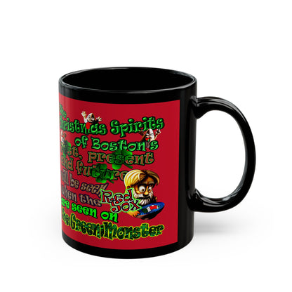 christmas spirits of boston - Black Mug (dark red)
