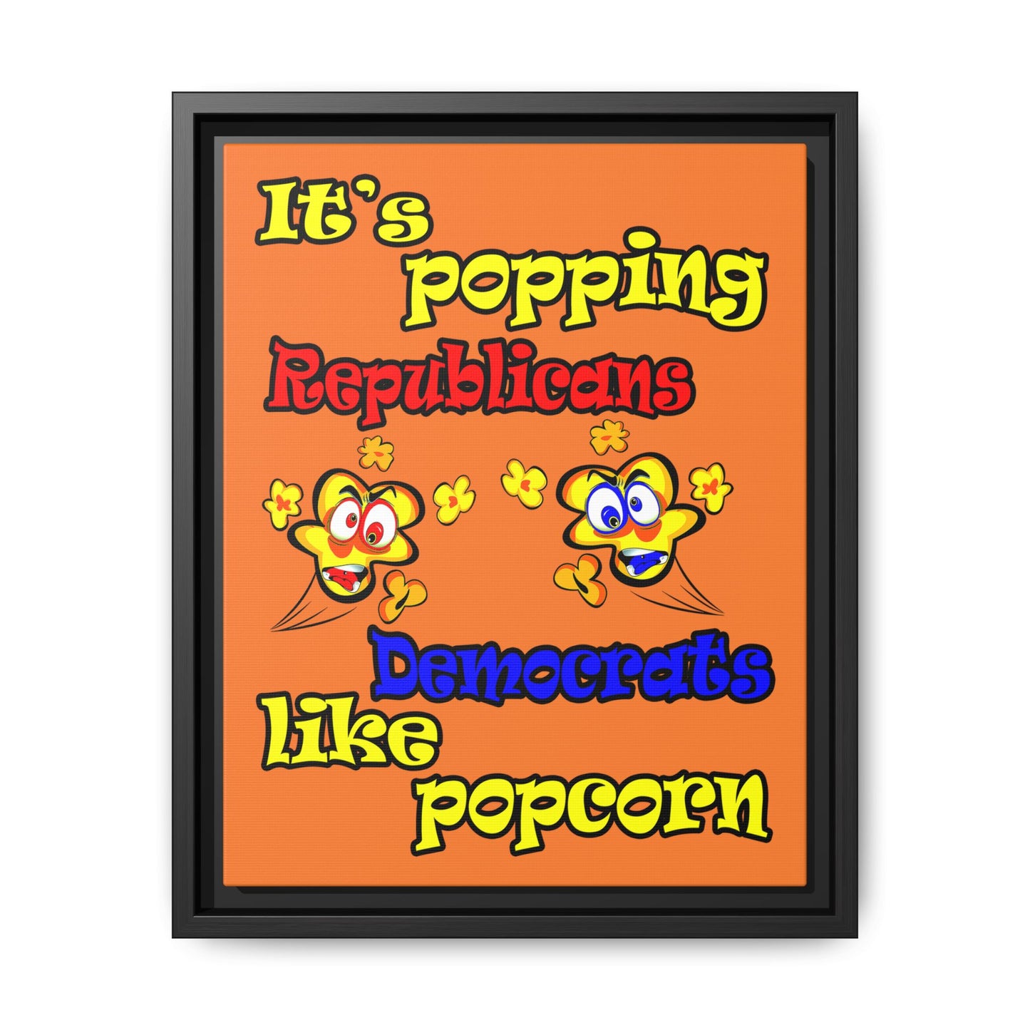 popping like popcorn - framed canvas art (crusta)