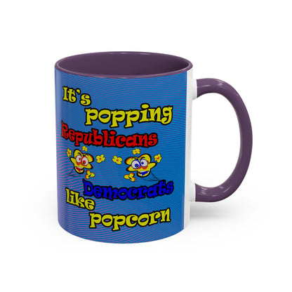 popping like popcorn - Accent Mug (light blue-purple wave)