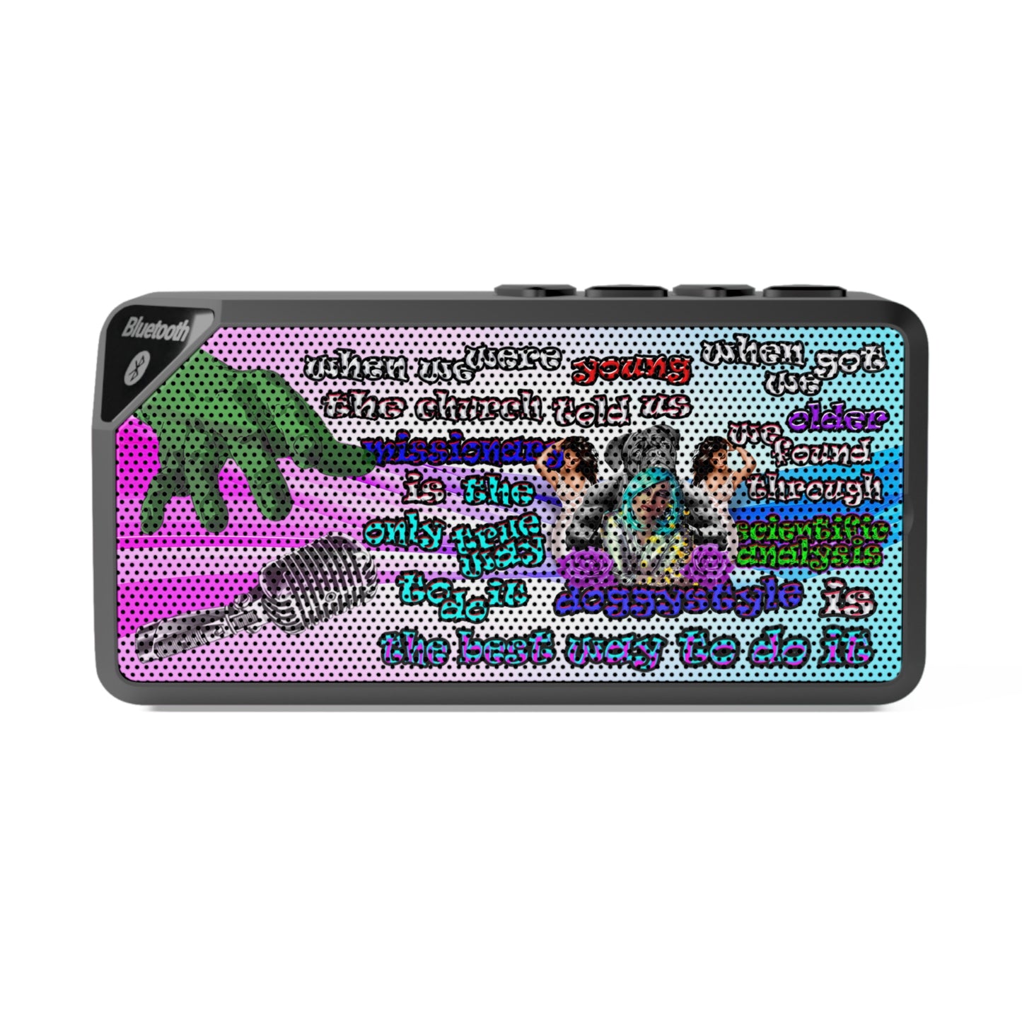 doggystyle - Jabba Bluetooth Speaker (light blue-pink wave)