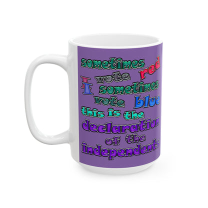 declaration of the independents - White Mug (light purple)