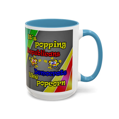 popping like popcorn - Accent Mug (rainbow split)