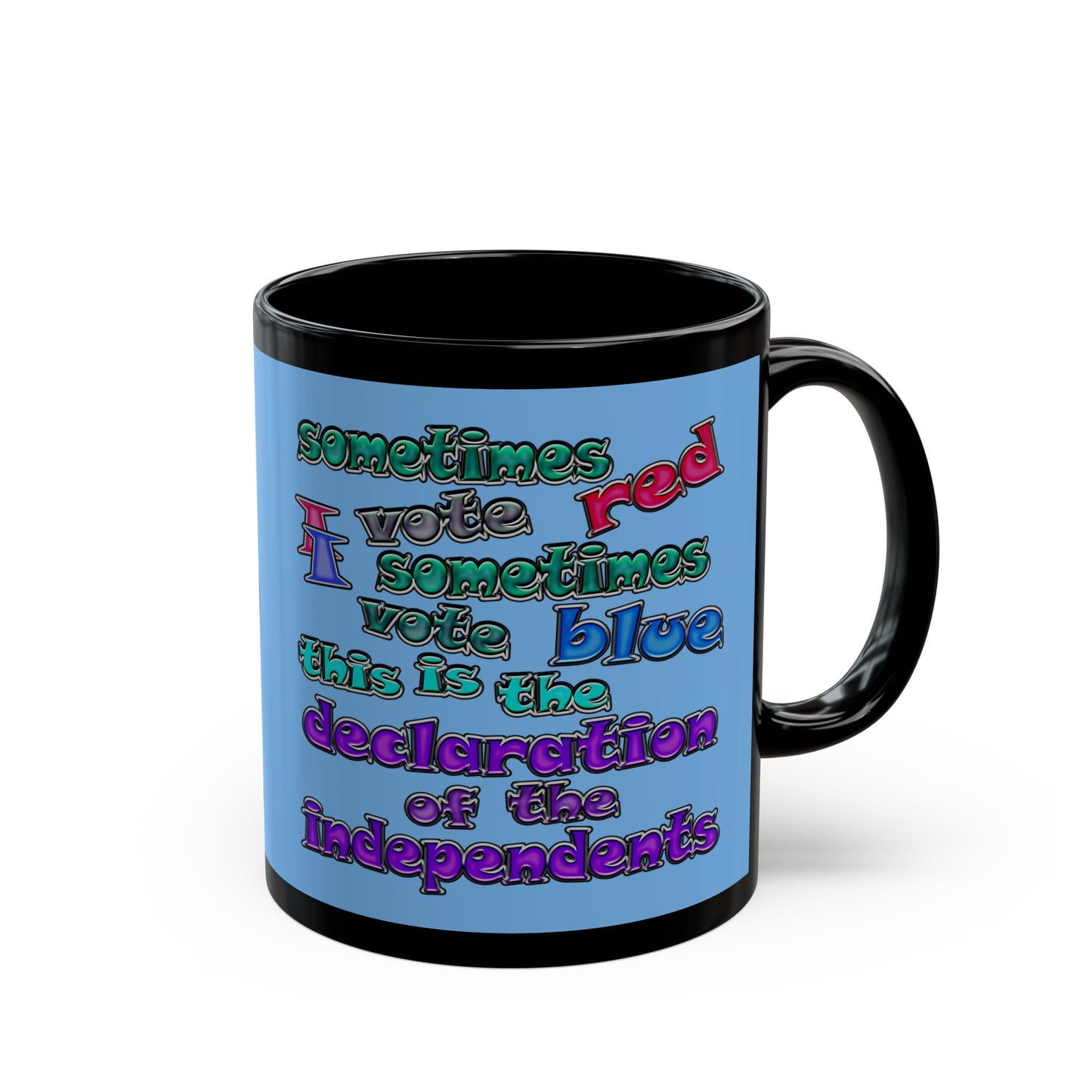 declaration of the independents - Black Mug (light blue)
