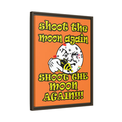 shoot the moon again - framed canvas art (crusta)