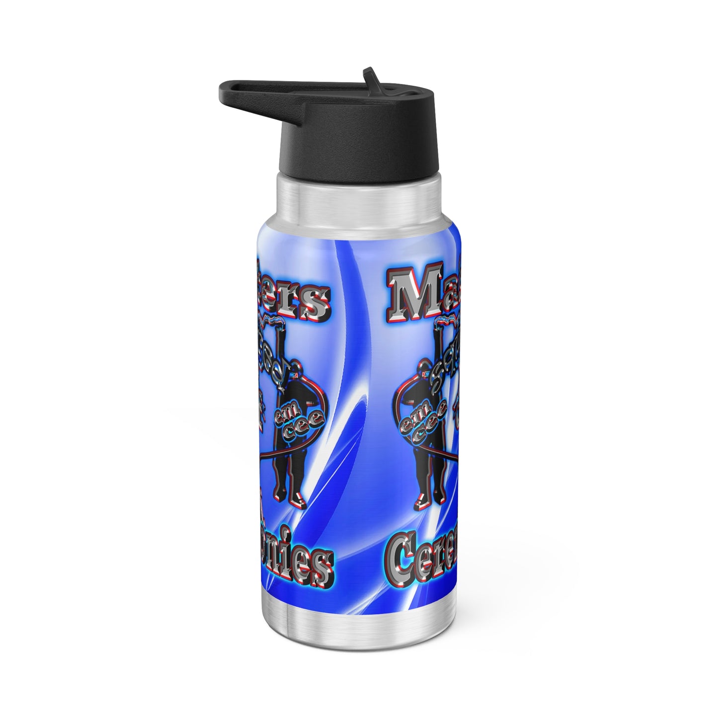 em cee squared - Gator Tumbler, 32oz (blue-white wave)