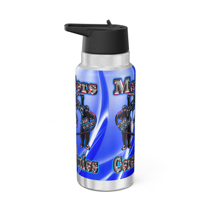 em cee squared - Gator Tumbler, 32oz (blue-white wave)