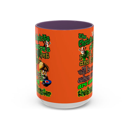 christmas spirits of boston - Accent Mug (orange)