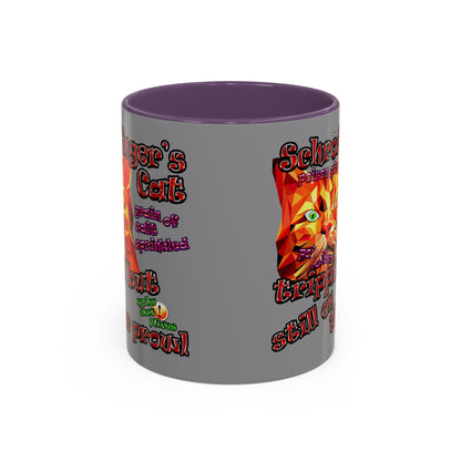 schrodinger's cat - Accent Mug (grey)