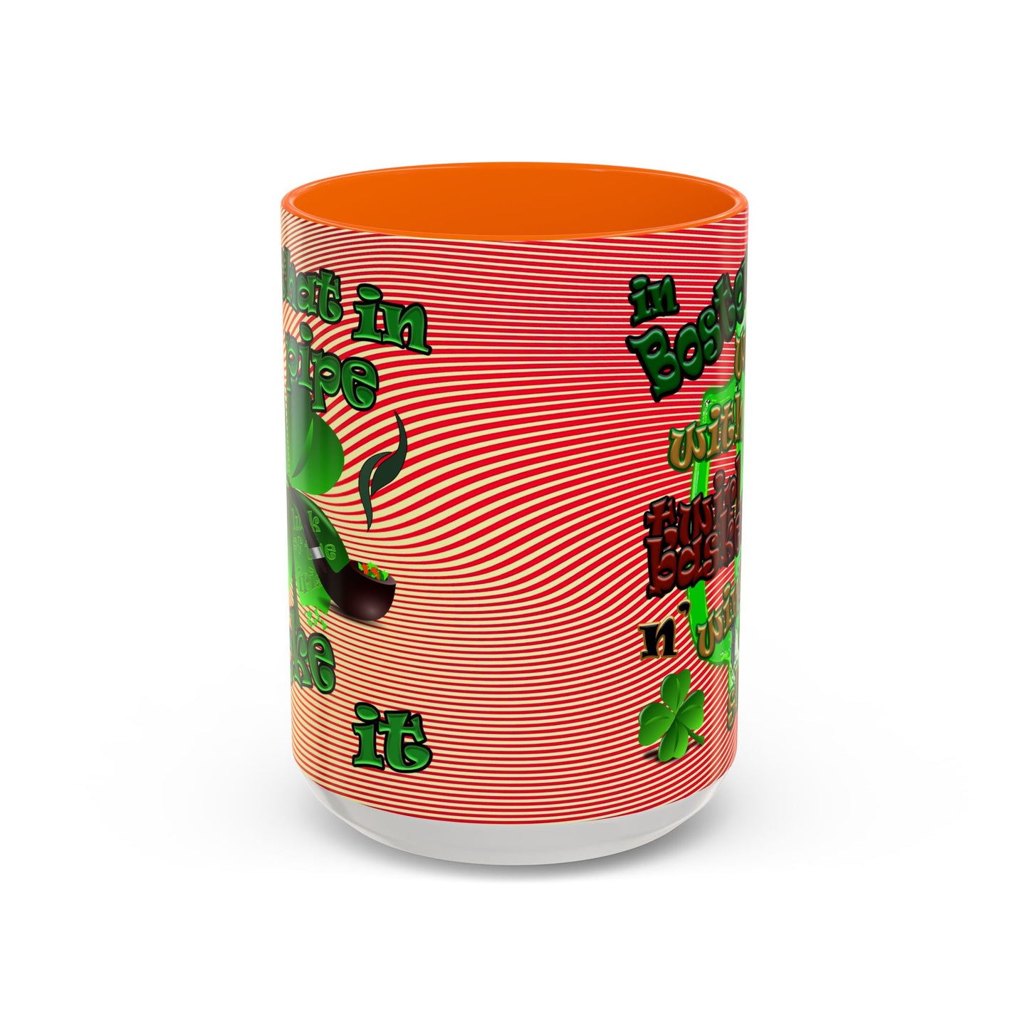 celtics logo - Accent Mug (yellow-orange wave)