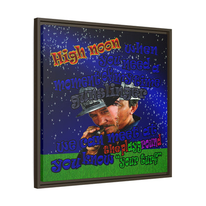 high noon - framed canvas art ('snoops' background)