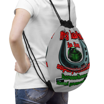my luck - Drawstring Bag (light grey)