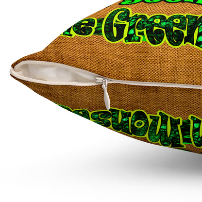 christmas spirits of boston - Spun Polyester Square Pillow - (dichromatic brown papyrus)
