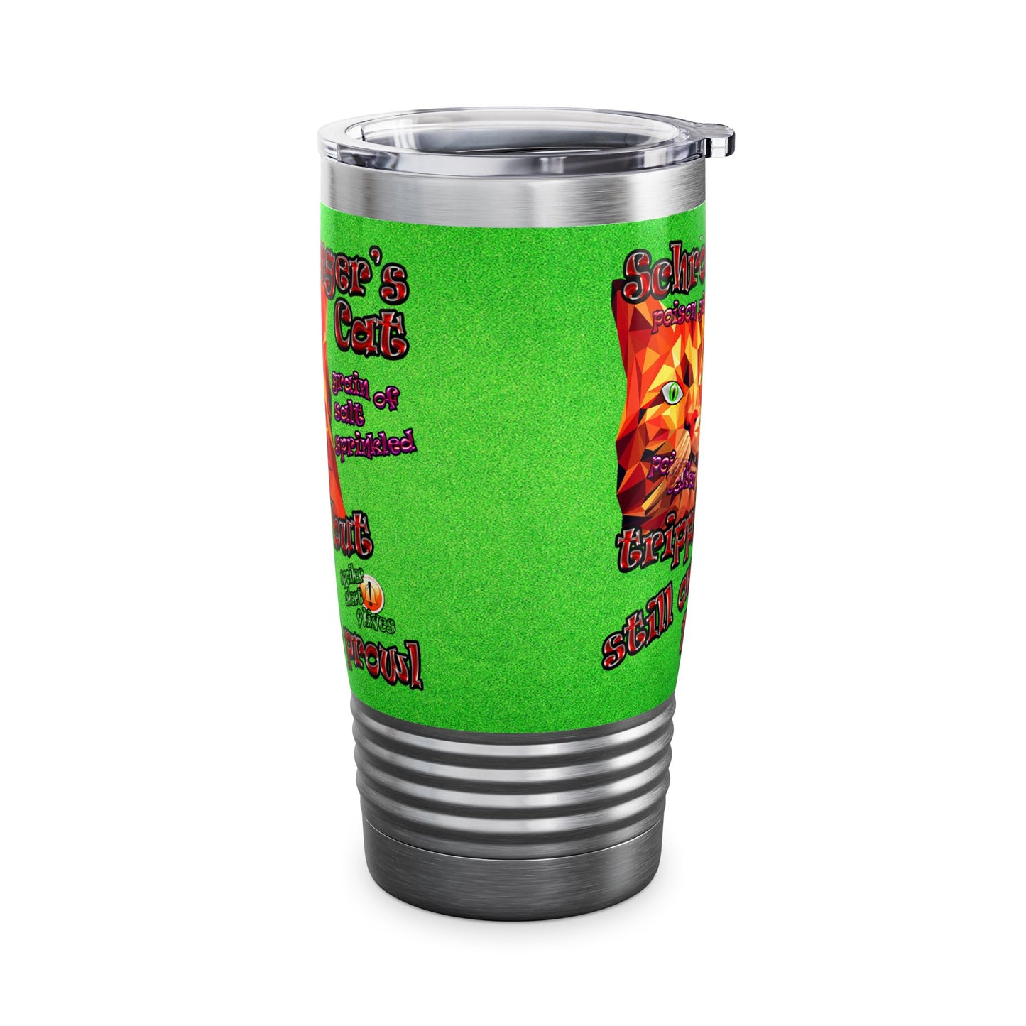schrodinger's cat - Ringneck Tumbler, 20oz (green turf)