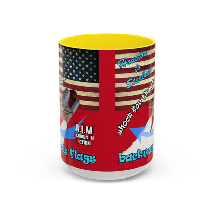 shoot for the stars - Accent Mug (dark red)