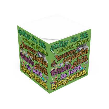 the bum's shit - note cube (green)
