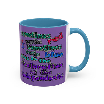 declaration of the independents - Accent Mug (light purple)