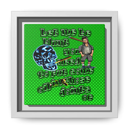 og - framed canvas art (logo green)