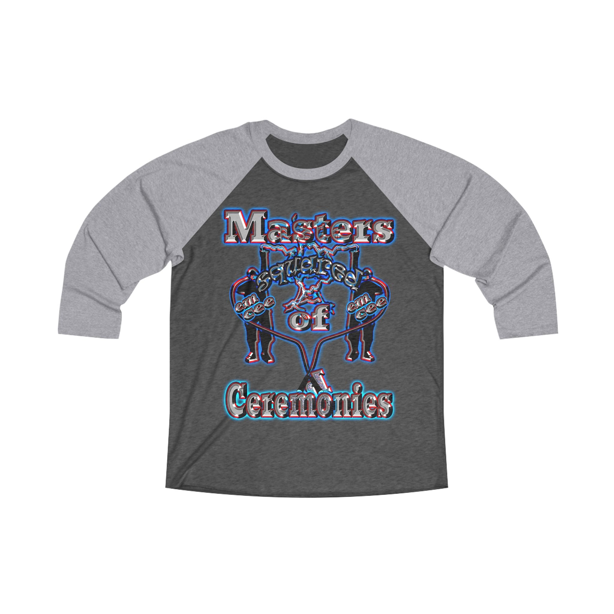 em cee squared - Unisex Tri-Blend 3\4 Raglan Tee