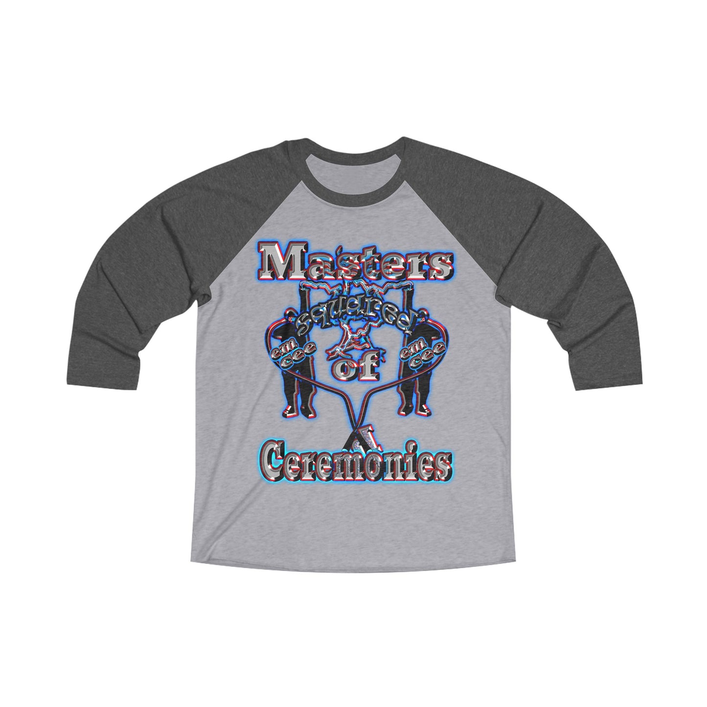 em cee squared - Unisex Tri-Blend 3\4 Raglan Tee