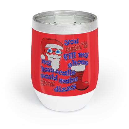 santa's shoes - Chill Wine Tumbler (red)