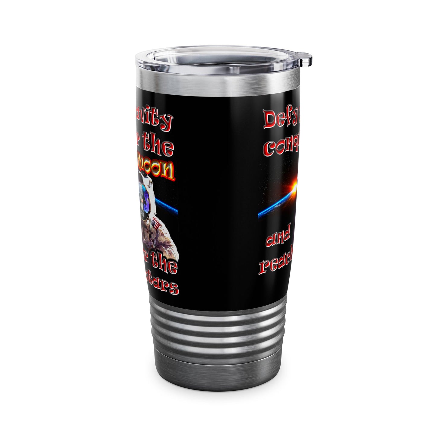 defy conquer reach - Ringneck Tumbler, 20oz (black)