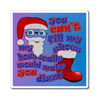 santa's shoes - Magnets - (light blue-purple wave)