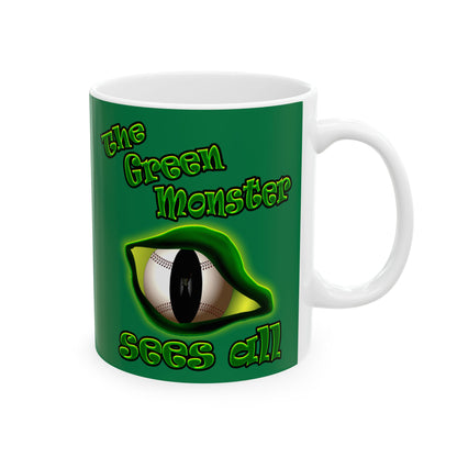 green monster - White Mug (dark green)