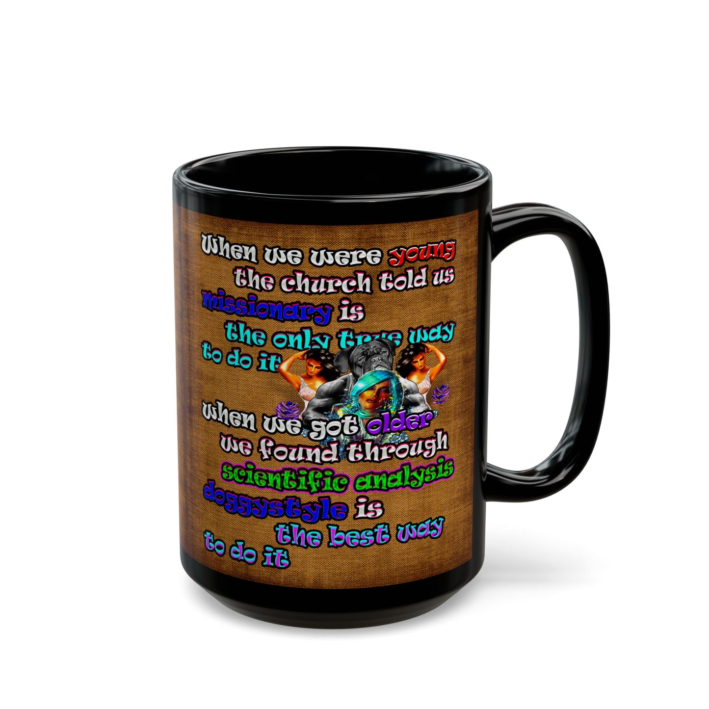doggystyle - Black Mug (brown papyrus)