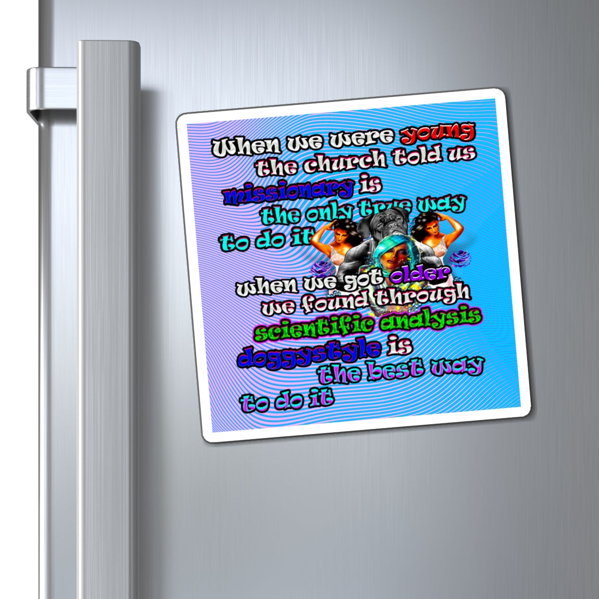 doggystyle - Magnets - (light blue-purple wave)
