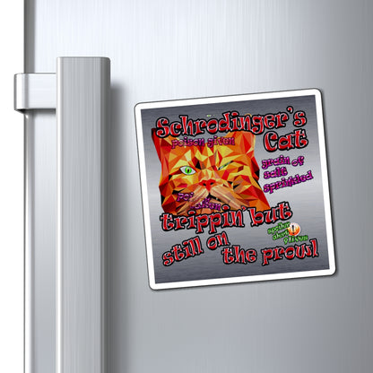 schrodinger's cat - Magnets - (brushed nickel)
