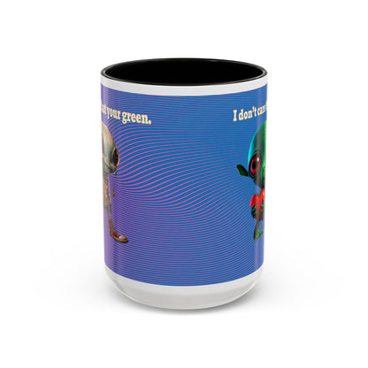 I don't care that your grey - Accent Mug (light blue-purple wave)