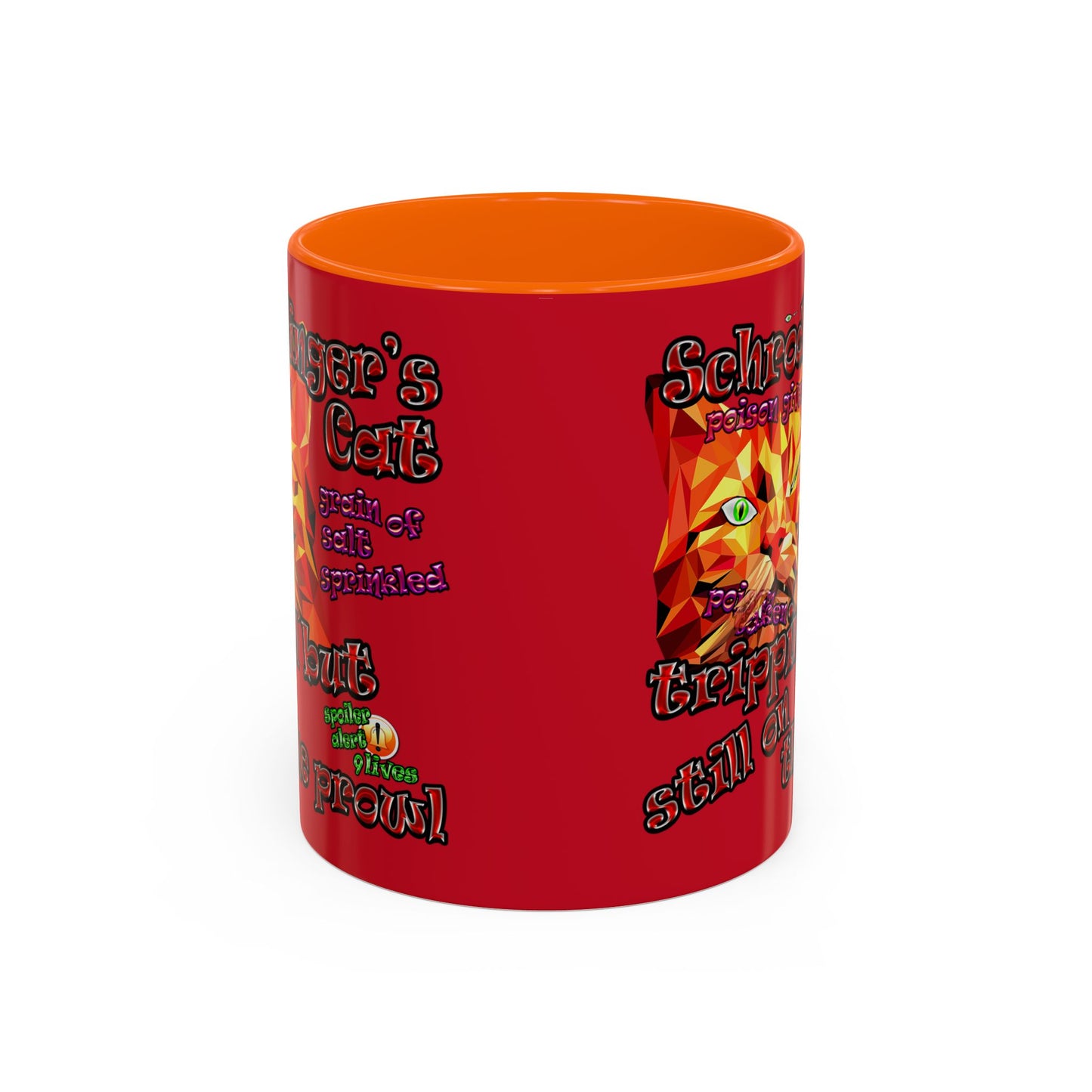schrodinger's cat - Accent Mug (dark red)