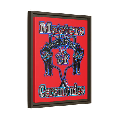 em cee squared - framed canvas art (red)