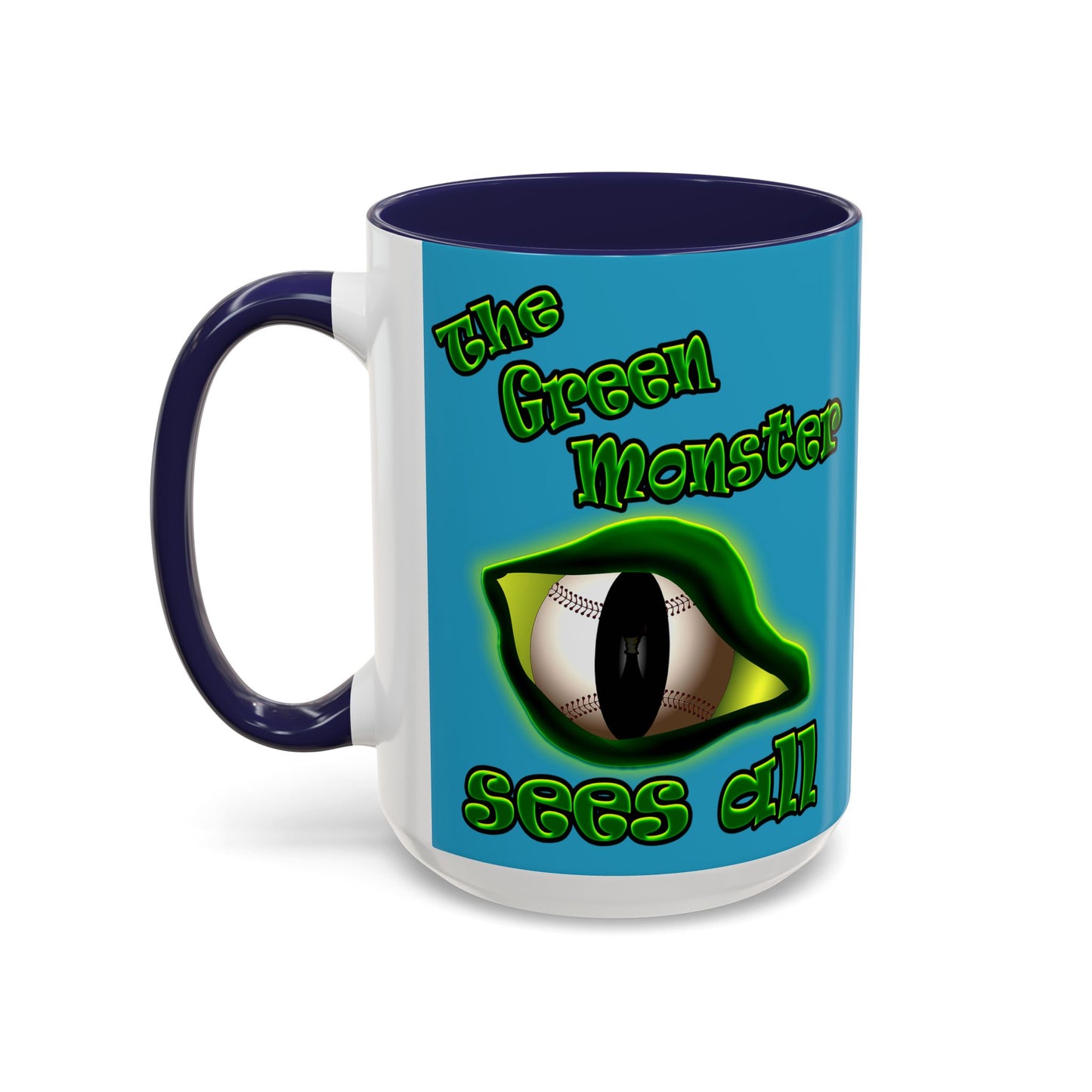 green monster - Accent Mug (turquoise)