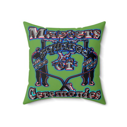 em cee squared - Spun Polyester Square Pillow - (green)