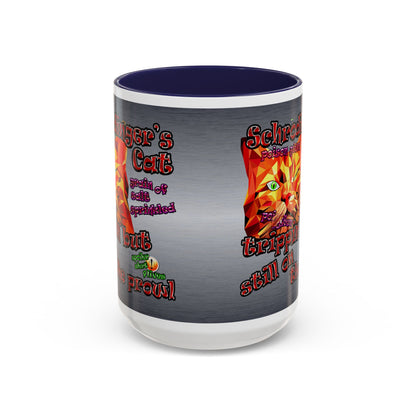 schrodinger's cat - Accent Mug (brushed nickel)