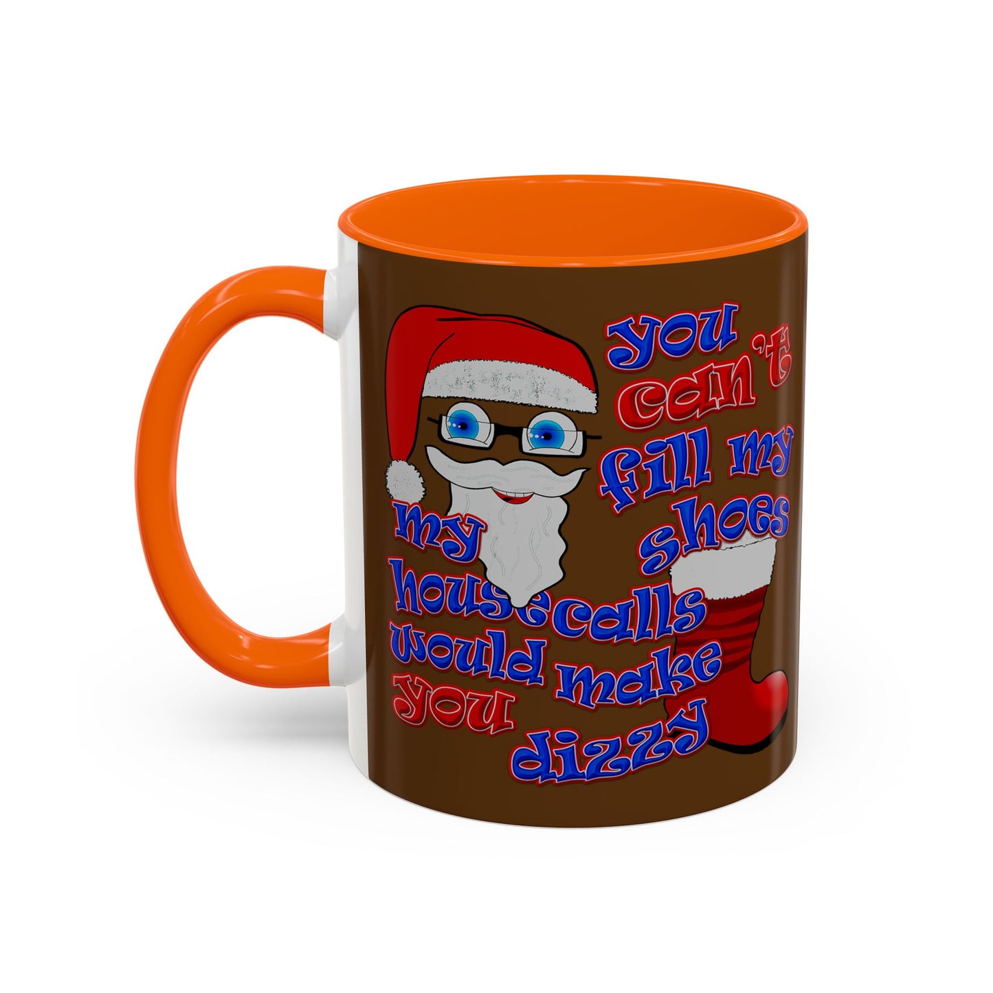 santa's shoes - Accent Mug (brown)