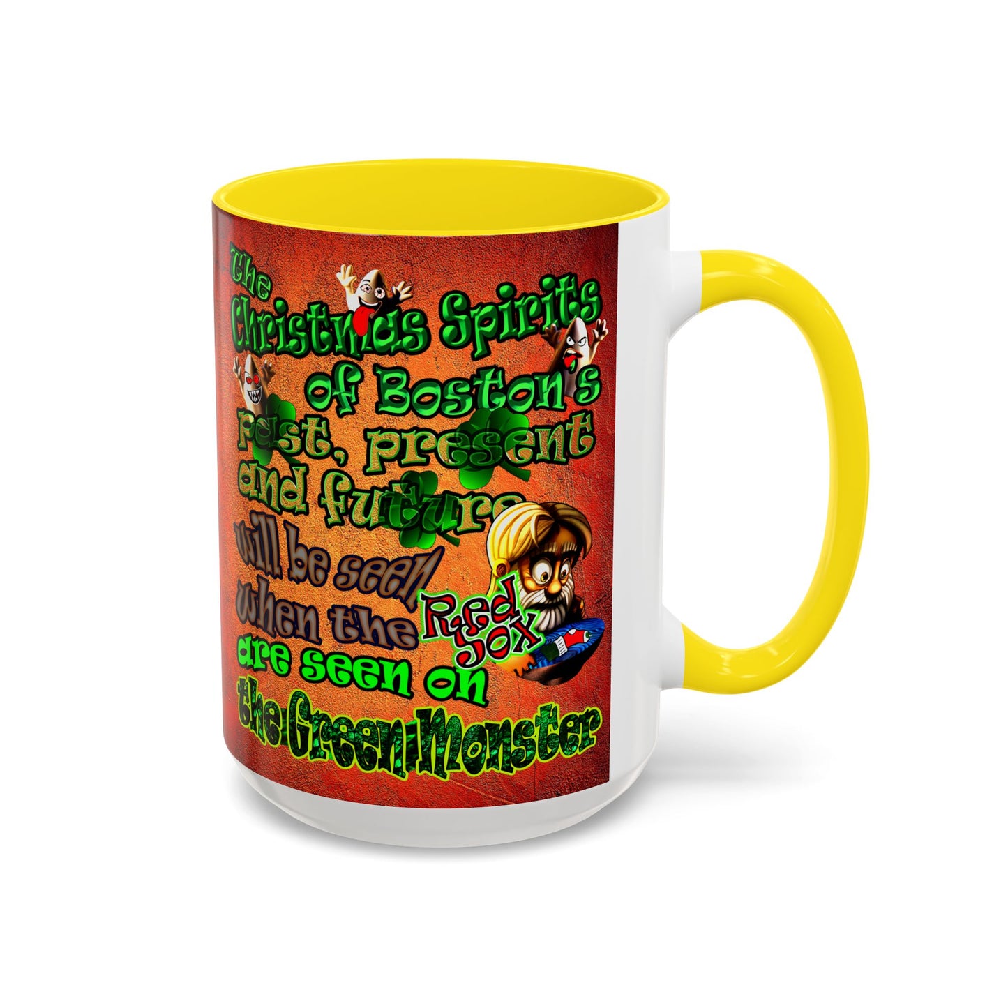 christmas spirits of boston - Accent Mug (burnt orange)