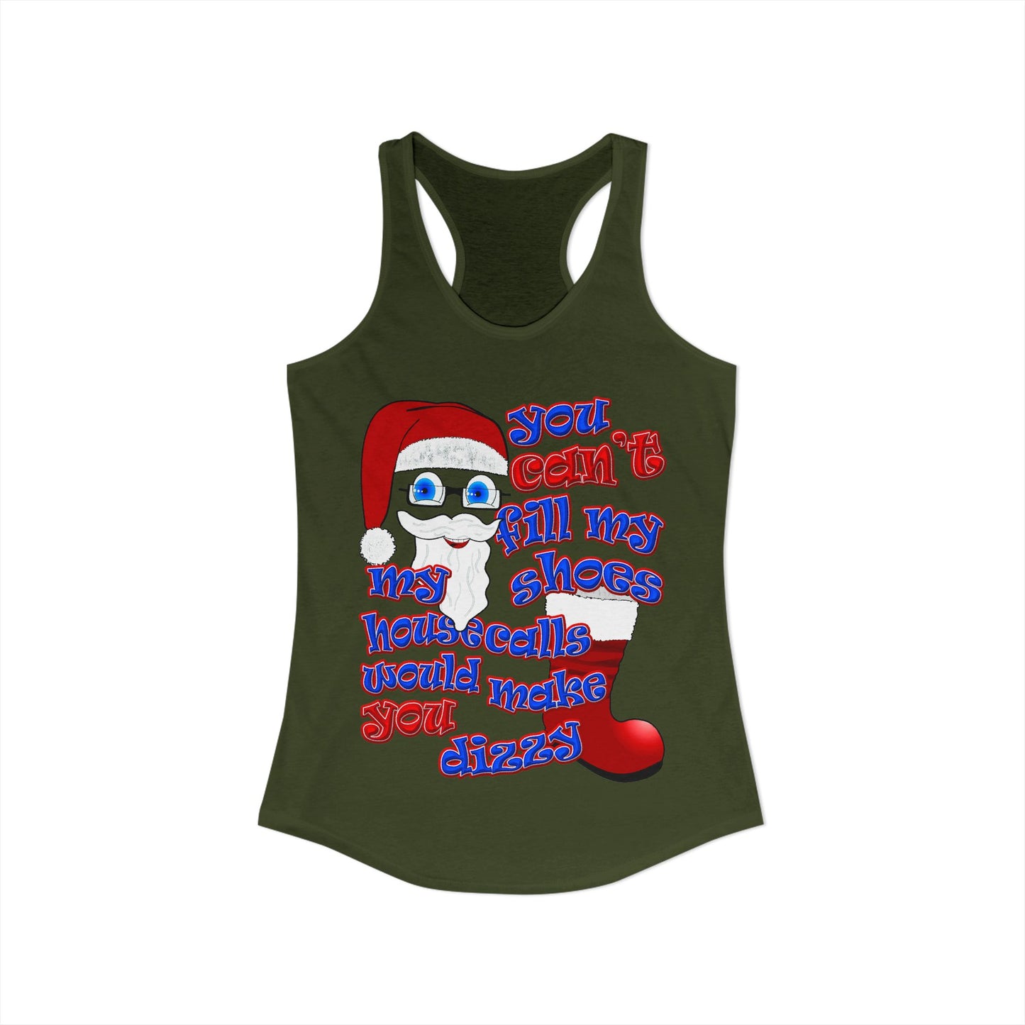 santa's shoes - Women's Ideal Racerback Tank