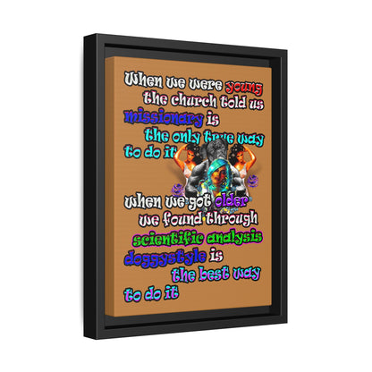 doggystyle - framed canvas art (light brown)