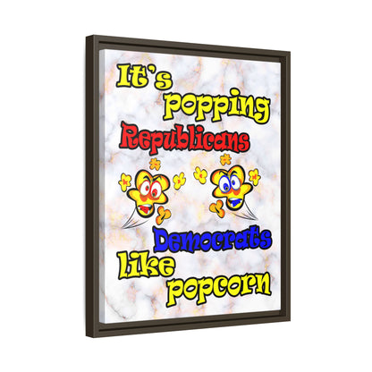 popping like popcorn - framed canvas art (white marble)