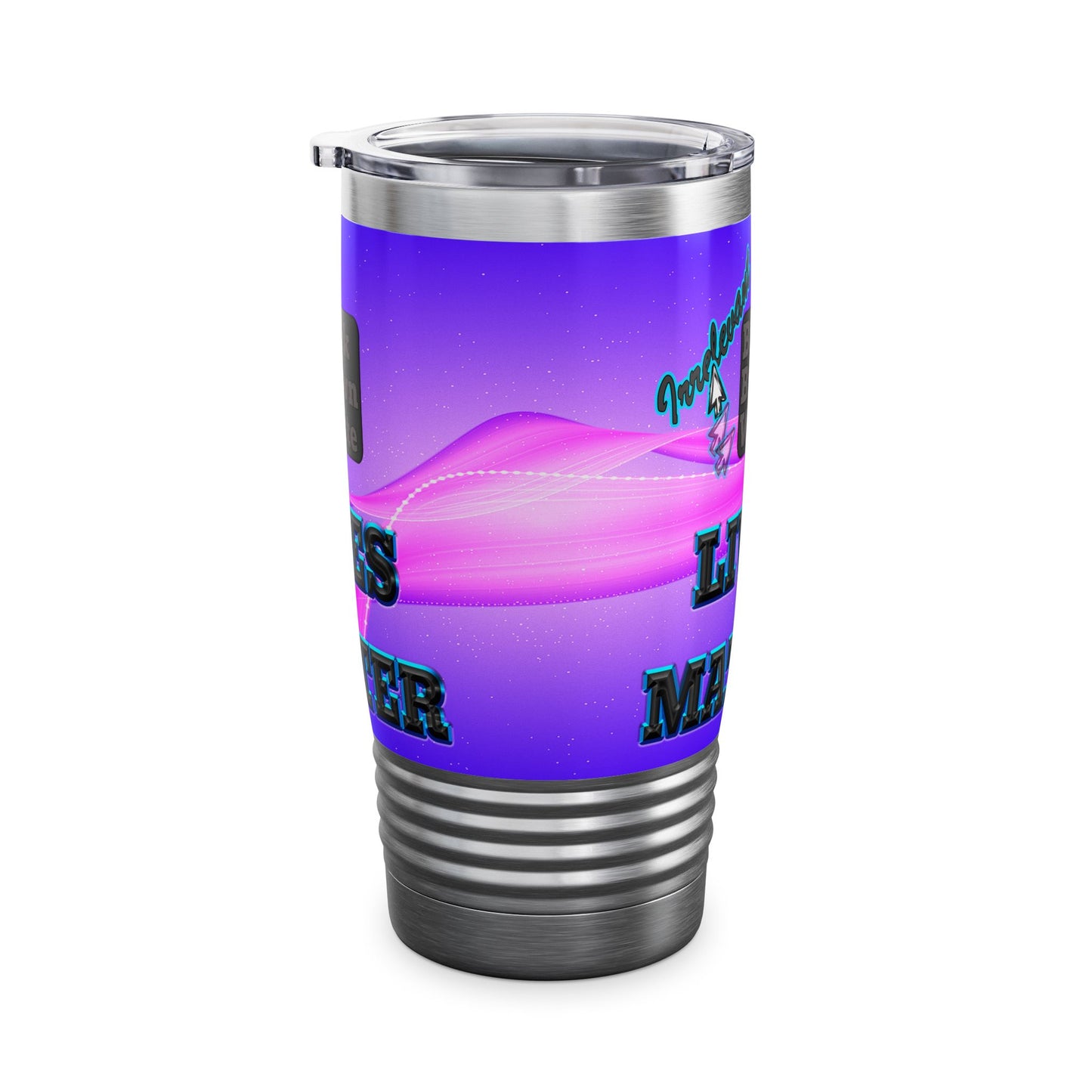 irrelevant - Ringneck Tumbler, 20oz (purple-pink wave)