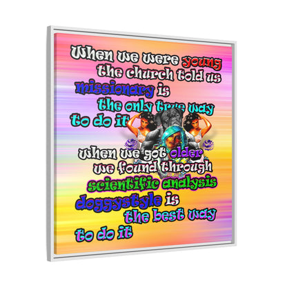 doggystyle - framed canvas art (color blur)