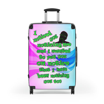 noticed you noticing - Suitcase (light blue-pink wave)