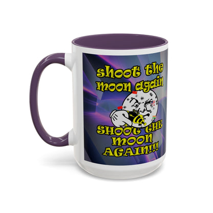 shoot the moon again - Accent Mug (grey-pink wave)