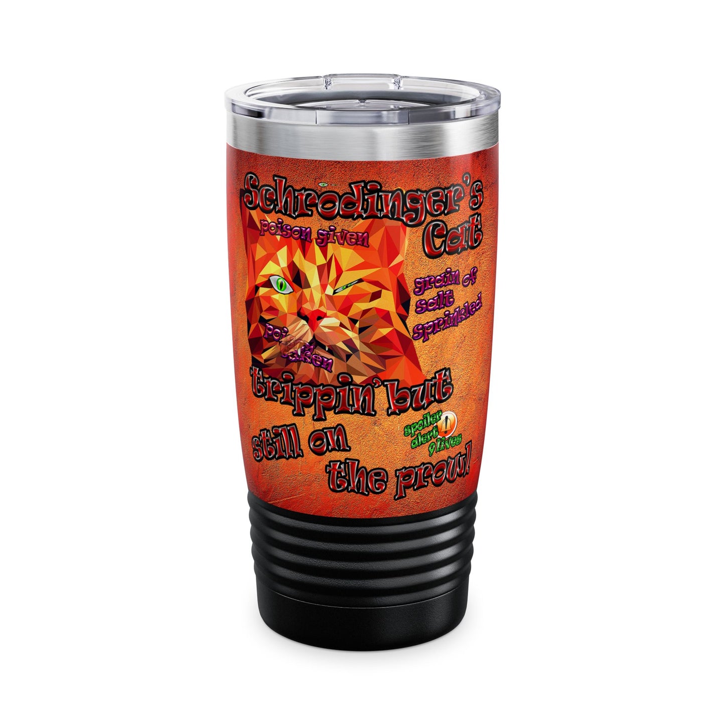schrodinger's cat - Ringneck Tumbler, 20oz (burnt orange)