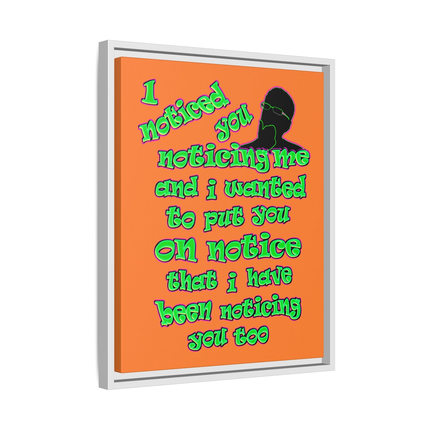 noticed you noticing - framed canvas art (crusta)