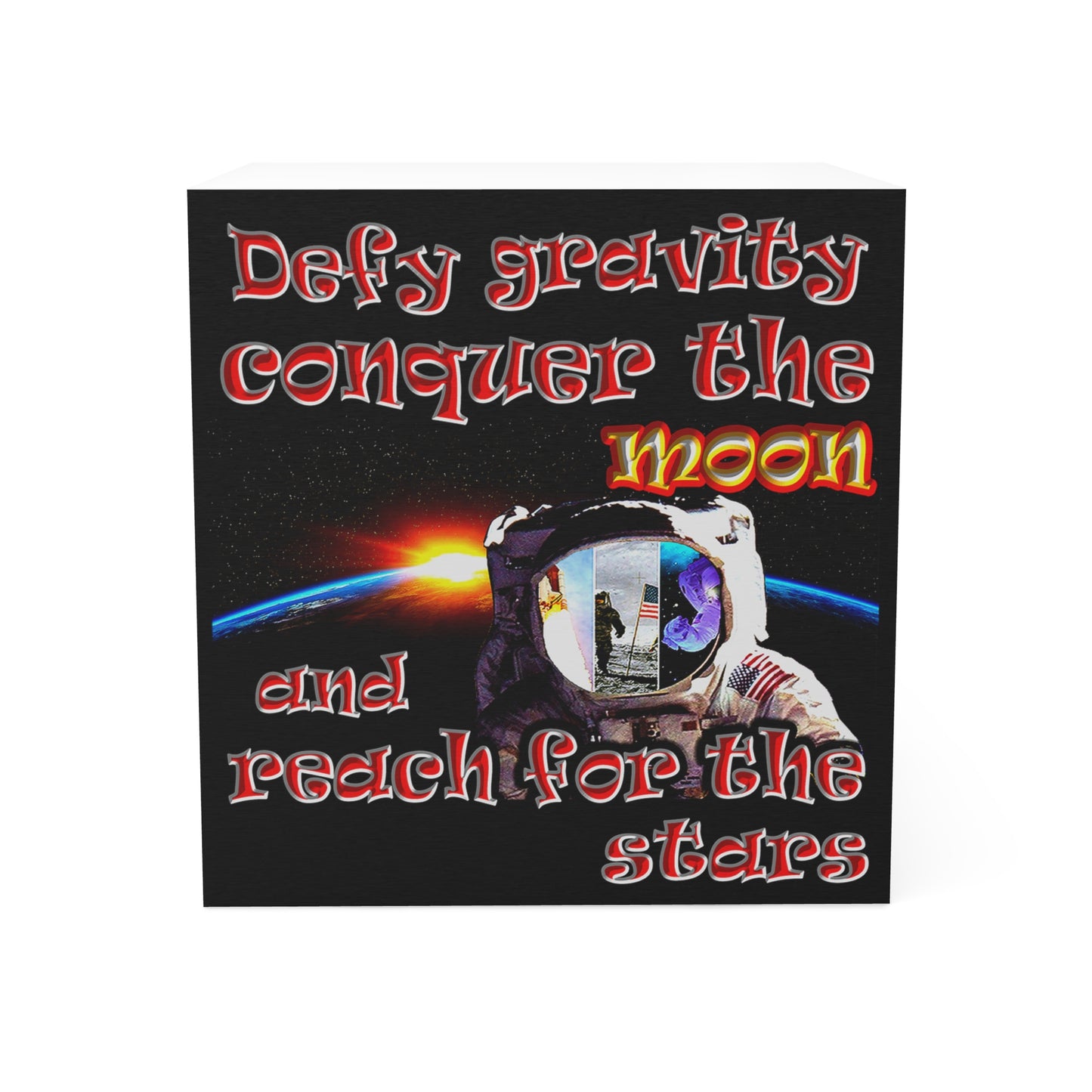 defy conquer reach - note cube (black)