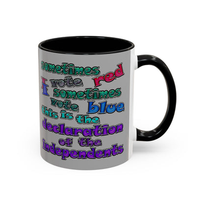 declaration of the independents - Accent Mug (light grey)