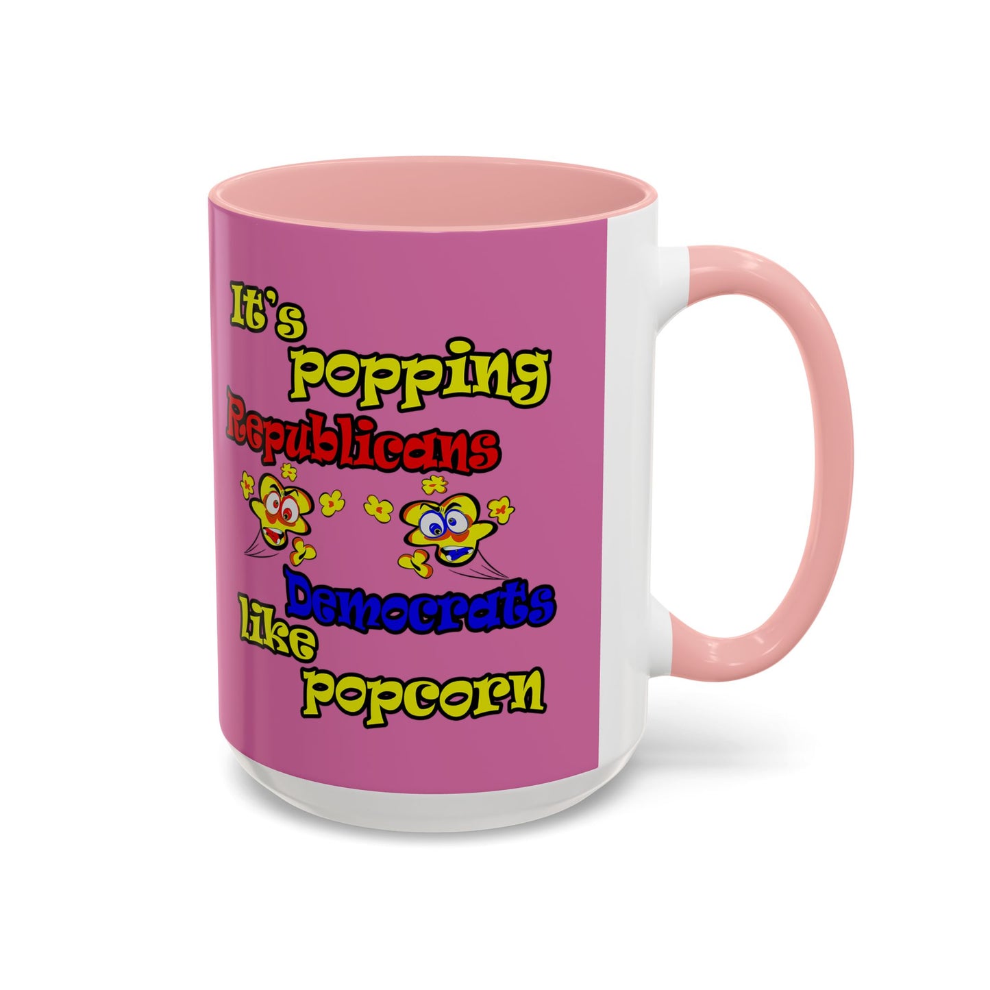 popping like popcorn - Accent Mug (light pink)